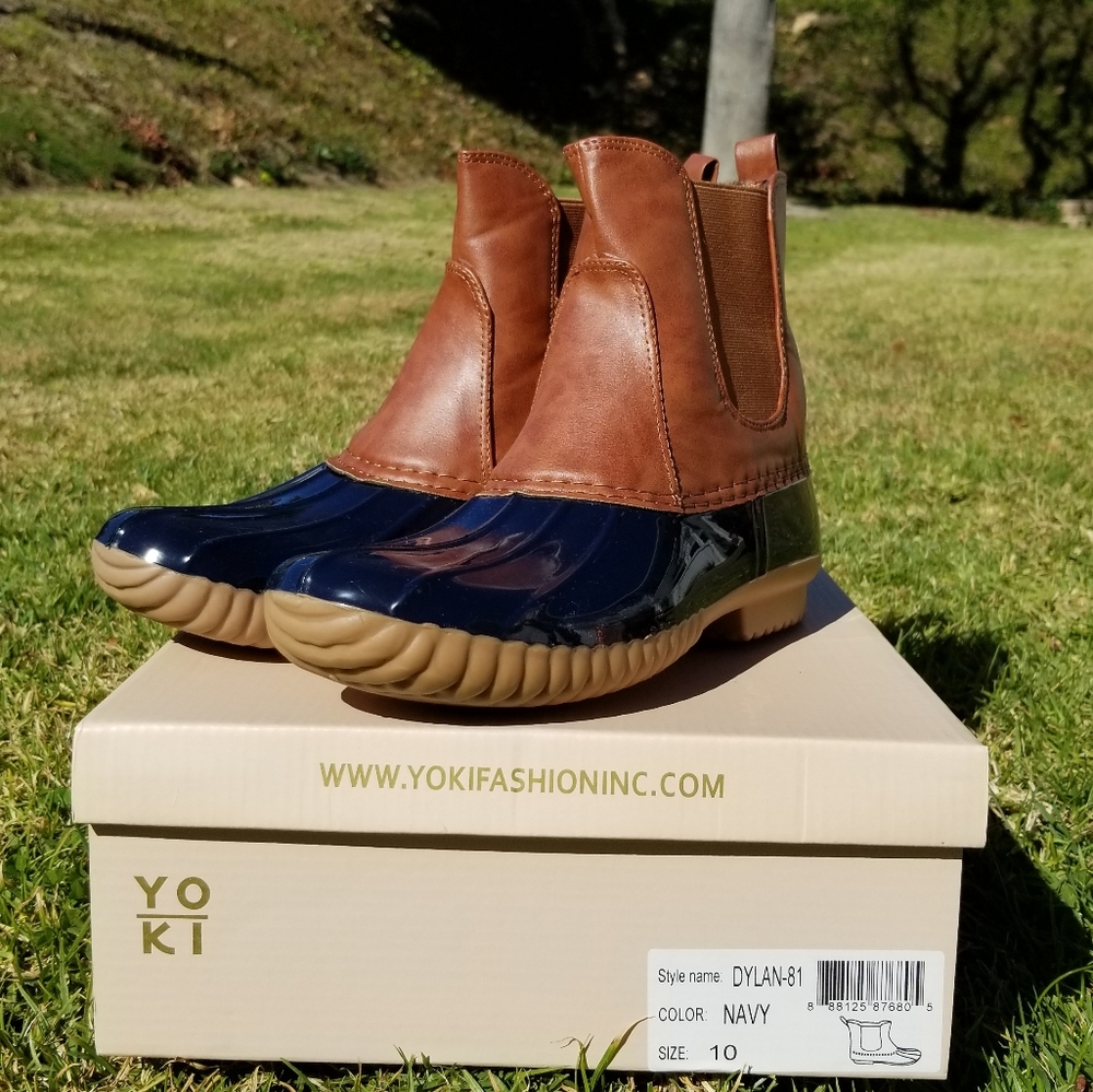 Yoki Navy Rain Boots